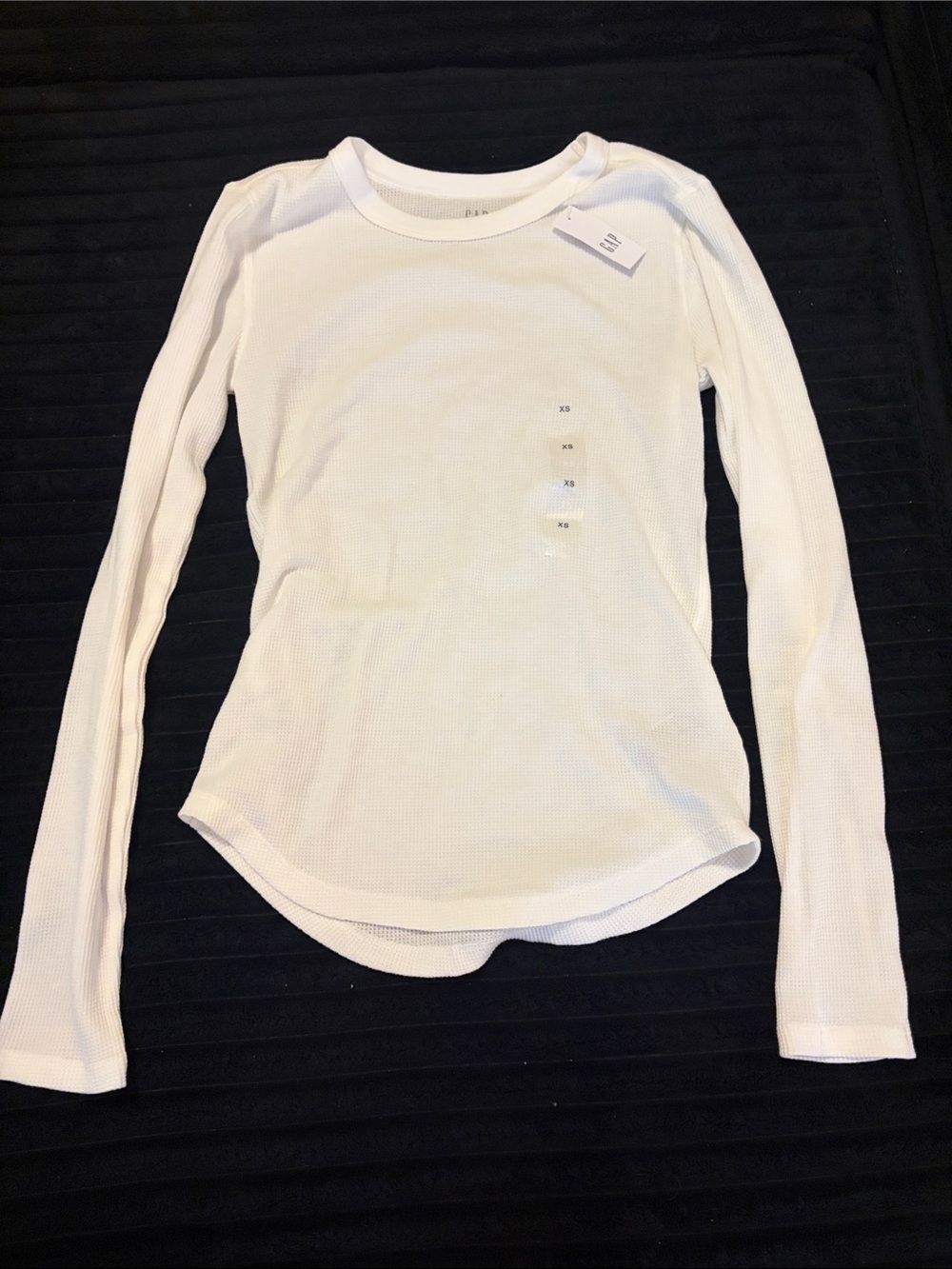 GAP White Women's Long-Sleeve Thermal Tee